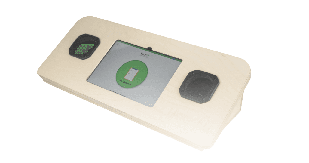 Le boîtier Hearfit Mini, format compact pour la cabine audiologique